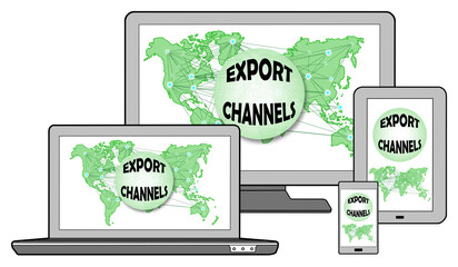 Poster - Export channels concept on different devices