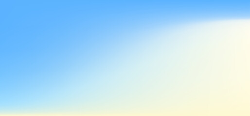 Fototapete - Blue summer cloudscape abstract wallpaper. Smooth flowing blue and cream cloudy sky abstraction background template. Vector Illustration. 
