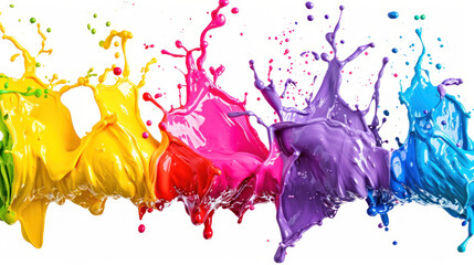 Poster - Vivid Paint Splash in Studio Isolation - Creative Artistic Background