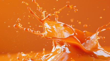 Poster - Vibrant Sauce Splash Creating Dynamic Patterns in Studio Setting