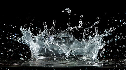 Poster - Dynamic Water Splash in High-Speed Capture on Studio Backdrop.