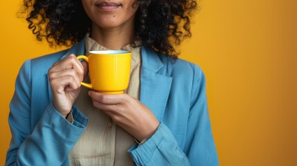 Sticker - The woman with yellow mug