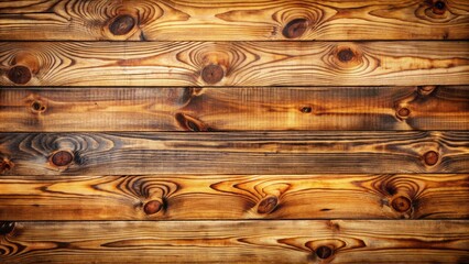 Wall Mural - Natural rustic wooden planks with prominent grain patterns and knots create a warm earthy background for various design projects.
