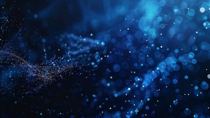 Poster - digital light effects, dynamic wave patterns, and sparkling technology elements, perfect for high-te