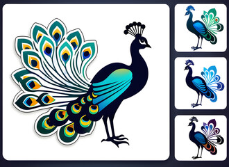 Naklejka na meble Peacock generative ai