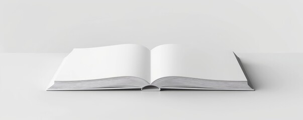 Wall Mural - Isolated white book on white background mockup, 4K hyperrealistic photo