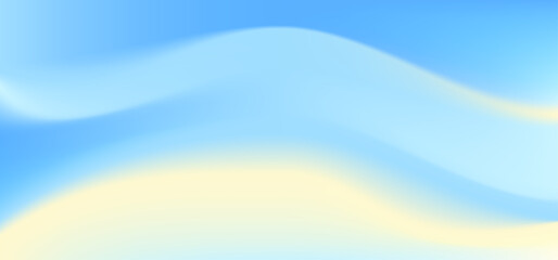 Fototapete - Soft and beautiful flowing blue and cream abstract background. Cloudscape sky abstraction concept, blue and cream flowing color gradient background. Vector Illustration.