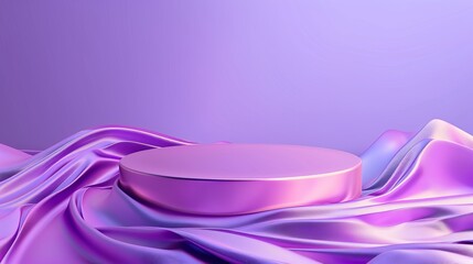 Poster - With a smooth floor and trailing smoke, this is a beautiful abstract modern light lilac backdrop for a product presentation