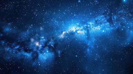 background night sky with universe background , galaxy dark sky blue