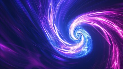 Wall Mural - Blue and purple dynamic background. Vivid neon swirl lines with a light effect.