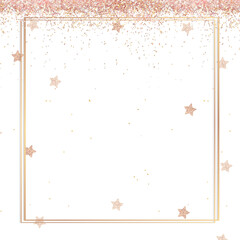 Canvas Print - Glittery star pattern party png frame background