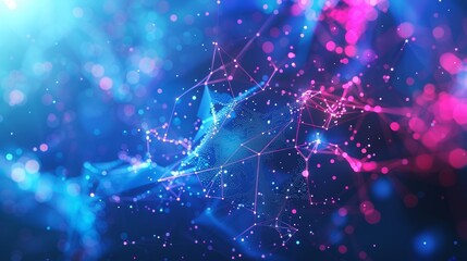 Poster - The digital plexus background, big data visualization background, futuristic virtual abstract background, concept of connectivity, and the concept of big data.