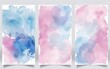 © Mahmud Creative - Set of abstract watercolor backgrounds. Blue, pink, red, violet, green colors.