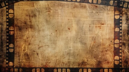 Poster - Film strip frame with empty space, old paper texture