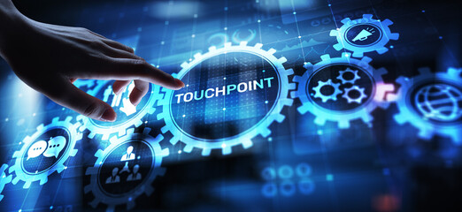 Wall Mural - Touchpoint. Business strategy advertising and marketing concept.