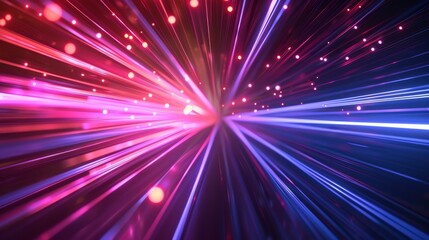 Poster - The concept of digital fiber high tech is based on an abstract technology background