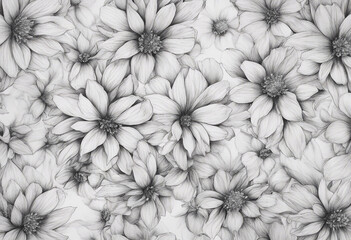 Pattern drawing flower sketch