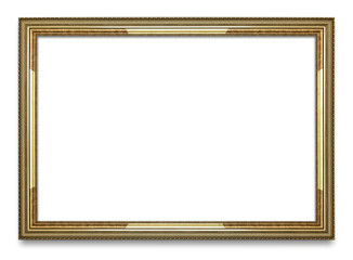 Canvas Print - Gold picture frame transparent png