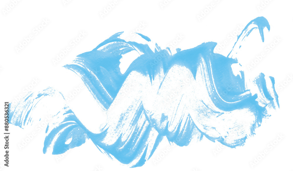 Isolated light blue brush strokes on transparent background. Stock ...