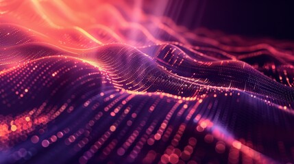 Poster - Dots and lines geometric graphics. Cyberspace and internet concept. Abstract design. 3D illustration.