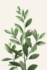 Naklejka na meble An illustration of a plant with white background