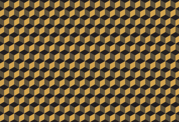 Wall Mural - Abstract Yellow with grey 3D Cubes background vector EPS