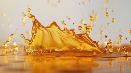 Poster - A small amount of liquid splashes onto the surface of water