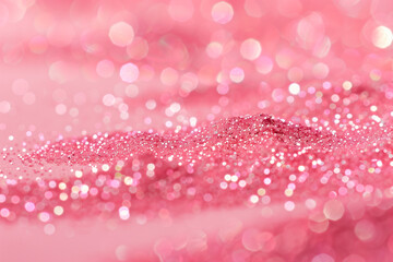 Poster - pink glitter christmas abstract background with bokeh defocused lights