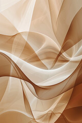 Poster - An abstract painting of some rounded lines and shapes