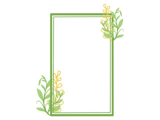 Wall Mural - Frame Leaves Autumn Background Illustration