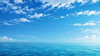 Poster - Beautiful seascape with clouds and blue sky