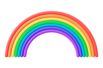 Sticker - Rainbow sticker png, 3d birthday graphic, transparent background