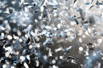 Poster - A close-up shot of a collection of shiny objects, great for use in product photography or as a design element