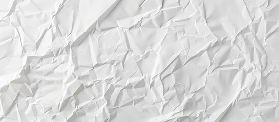 Aufkleber - Top view of a crumpled white paper with a textured surface leaving empty copy space image