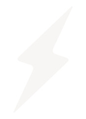 Poster - PNG lightning icon in white, transparent background