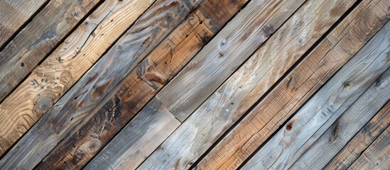 Textured old wooden boards arranged in a diagonal pattern perfect for a copy space image