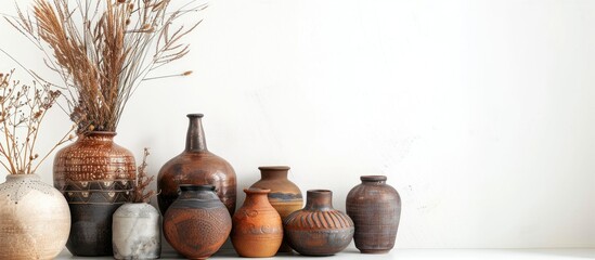 Poster - Pottery displayed on a white background with ample copy space image