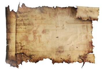 Poster - A piece of worn-out paper with scribbled notes and handwriting, likely from a historical or vintage document