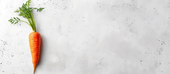 Poster - Carrot on a white backdrop with copy space image