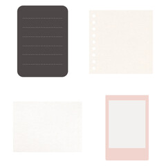 Poster - Office stationery memo pad png set