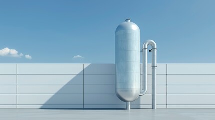 Wall Mural - Illustrations of clean air technologies, such as air filtration systems and emission control devices, improving urban air quality and health outcomes. Illustration, Image, , Minimalism,