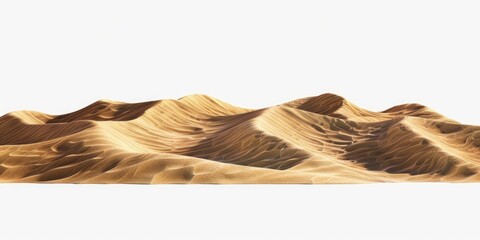 Poster - A 3D model of a desert landscape featuring sand dunes, great for use in travel or adventure themed projects