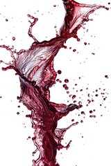 Wall Mural - A small amount of red wine splashed on a white surface