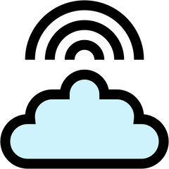 Wall Mural - Vector Icon internet, cloud computing, wifi, cloud, database