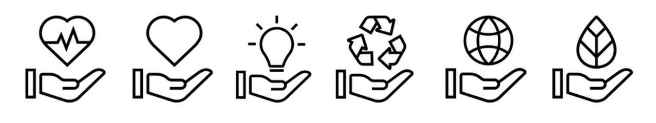 Poster - PNG line art icon  cut out element set