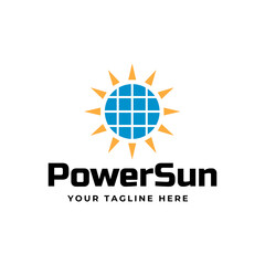 Wall Mural - Solar Energy logo designs vector, Sun power logo