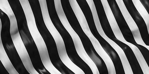 Wall Mural - an image with an optical illusion, where black and white stripes are diagonally