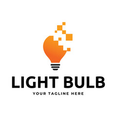 Wall Mural - Light bulb logo design vector.