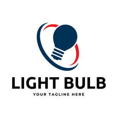 Wall Mural - Light bulb logo design vector.