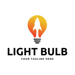 Poster - Light bulb logo design vector.